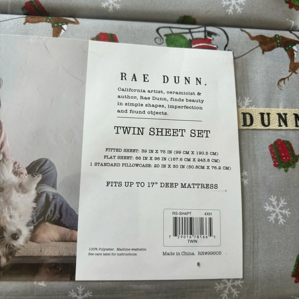Rae Dunn Christmas Holiday THIS HOUSE BELIEVES Sheet Set